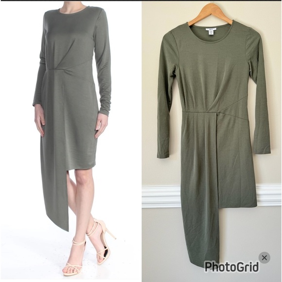 Bar III Dresses & Skirts - Bar lll Olive Green Long Sleeve Dress